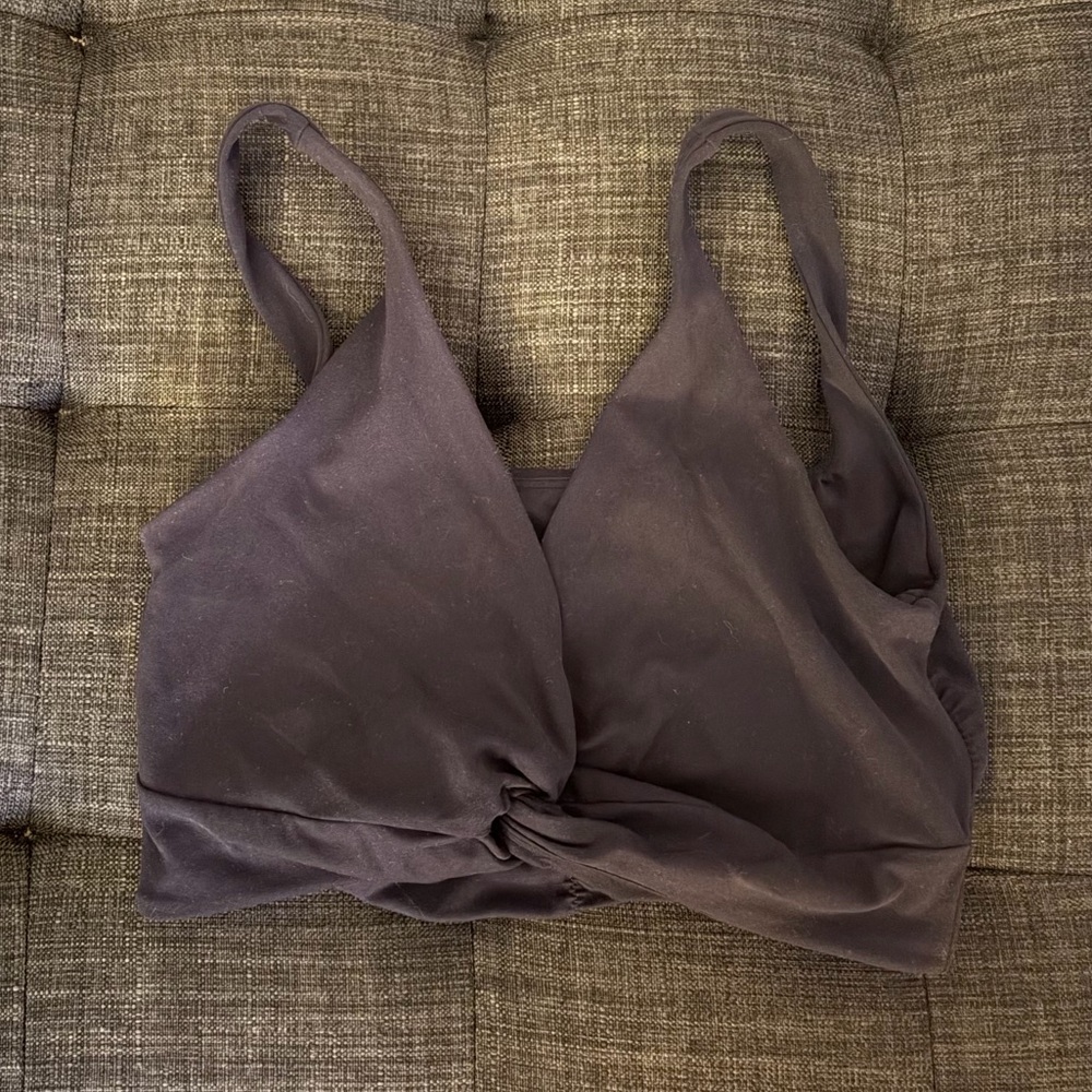 Free people black twist bra